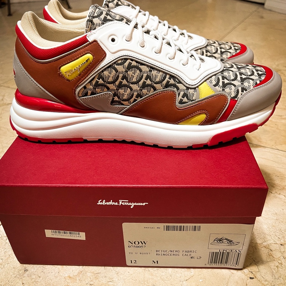 NEW Salvatore Ferragamo Mens sneakers size 12